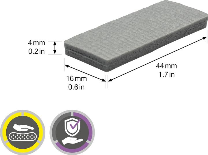 Image du produit Amortisseur de vibrations Soft Pad 44x16 mm 12 pcs. (12 pcs)