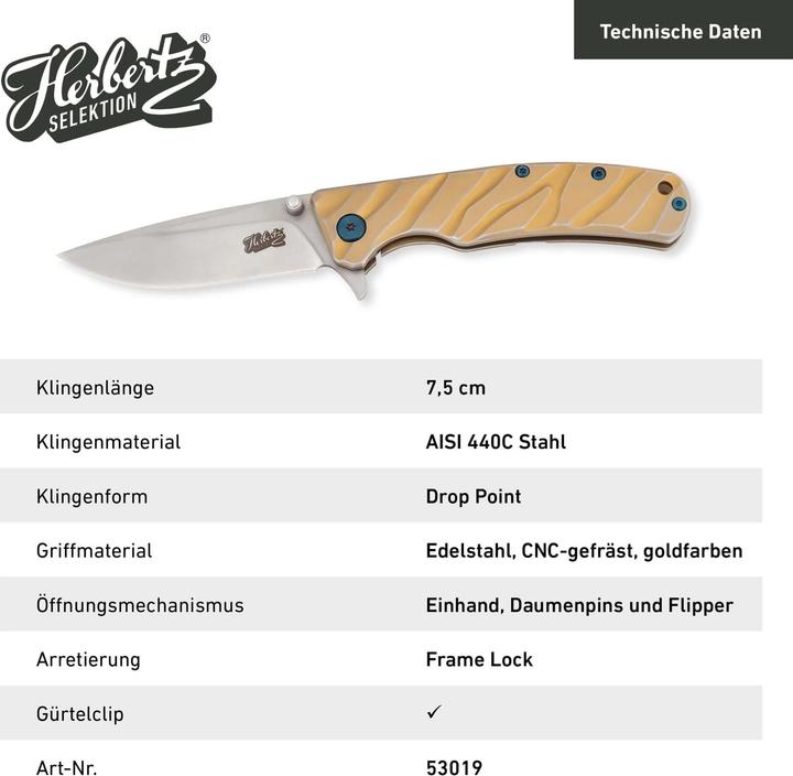 Image du produit Herbertz Selektion Einhandmesser (7.50 cm)