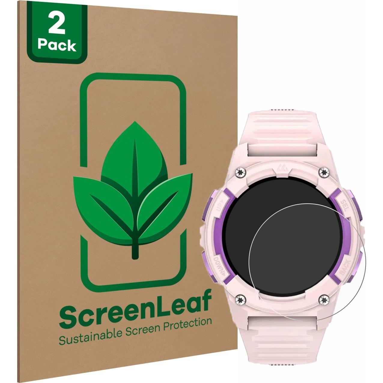 ScreenLeaf Schutzfolie nachhaltiger Displayschutz Displayschutzfolie Folie Klar Transparent, Smartwatch Schutzfolie, Tra...