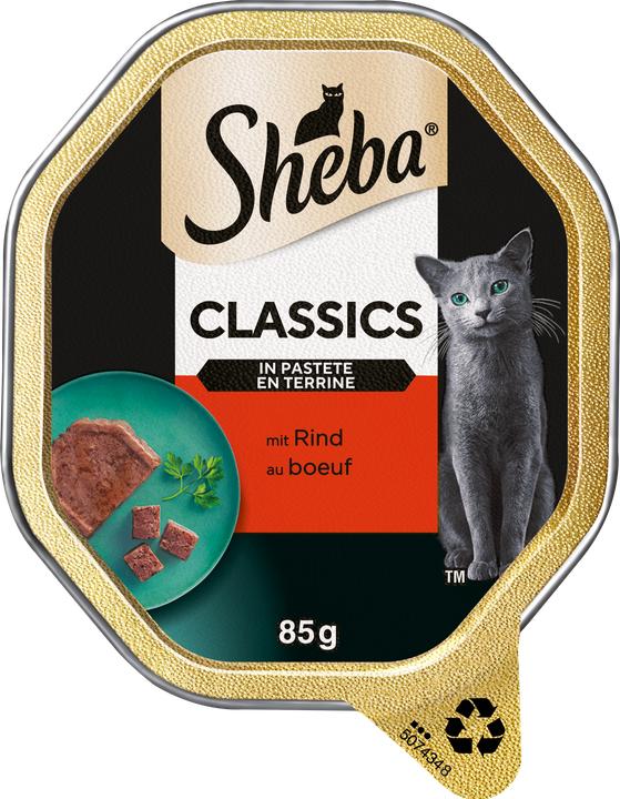 Actual product image Sheba Bowl Classics in pâté with beef (Adult, 85 g)