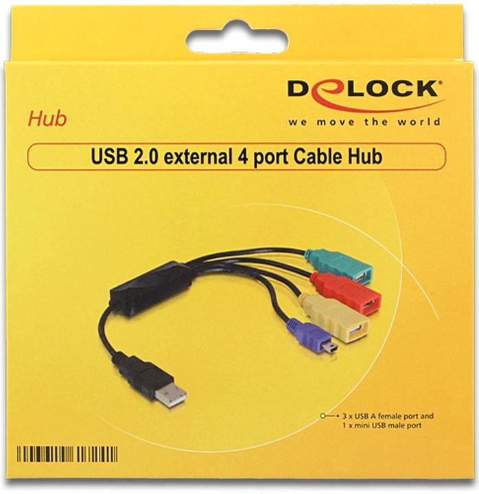Actual product image Delock USB 2.0 Hub 4-Port (USB-A, 4 Ports)