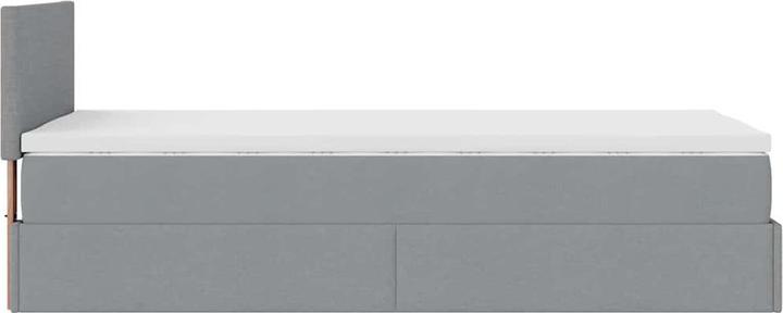 Immagine prodotto VidaXL Ottomana con materasso in tessuto grigio chiaro 90x190 cm (90 x 190 cm)