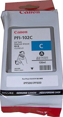 Actual product image Canon Pfi-102c (C)