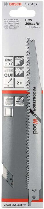 Produktbild Bosch Professional Zubehör Säbelsägeblatt S 2345 X, Progressor for Wood, 2er-Pack