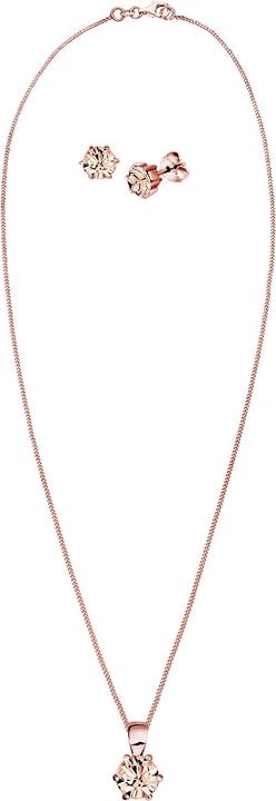 Immagine prodotto Elli Collana di cristallo, orecchini di cristallo (Argento 925 Oro rosa)