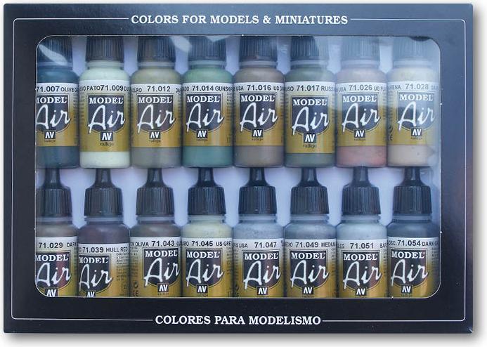 Actual product image Vallejo USAAF Aircraft WWII (16 colors) Model Air