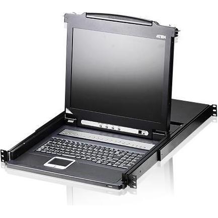 Aten 16 Port KVM with 17" LCD, KVM Switch, Schwarz