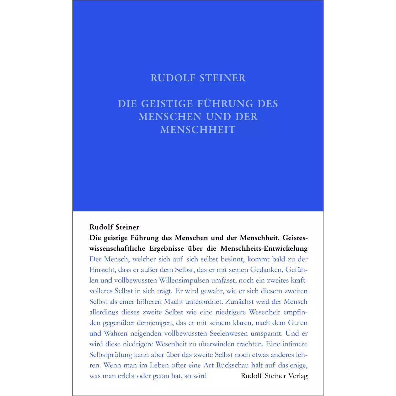 Die geistige Führung des Menschen und der Menschheit, Fachbücher von Rudolf Steiner Nachlassverwaltung, Rudolf Steiner