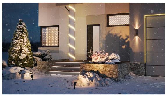 Actual product image Hama WLAN garden light incl. ground spike, waterproof, coloured, dimmable (450 lm, IP65)