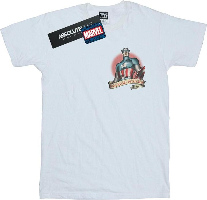 Produktbild Captain America Tattoo Breast Print TShirt (S)
