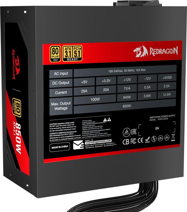 Actual product image Redragon GC-PS007-SE (850 W)