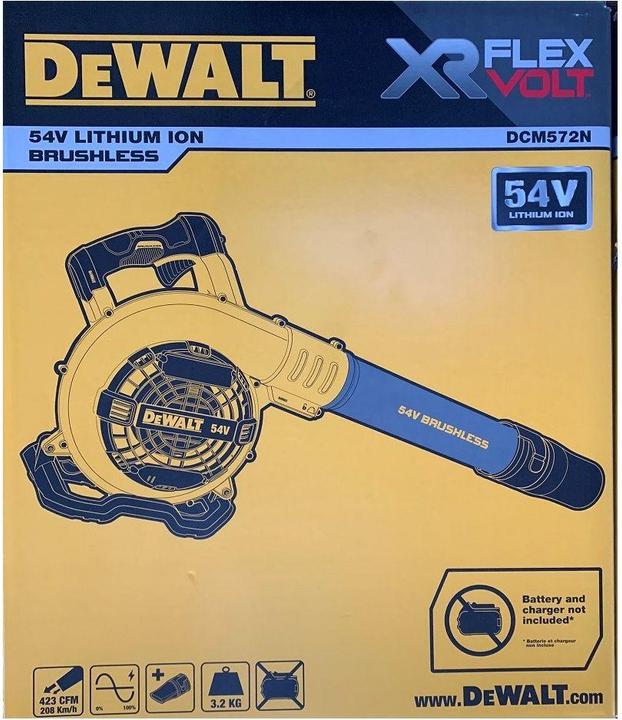 Actual product image DeWalt 54V FV DCMBL777N Blower (Rechargeable battery operated, Leaf blower)