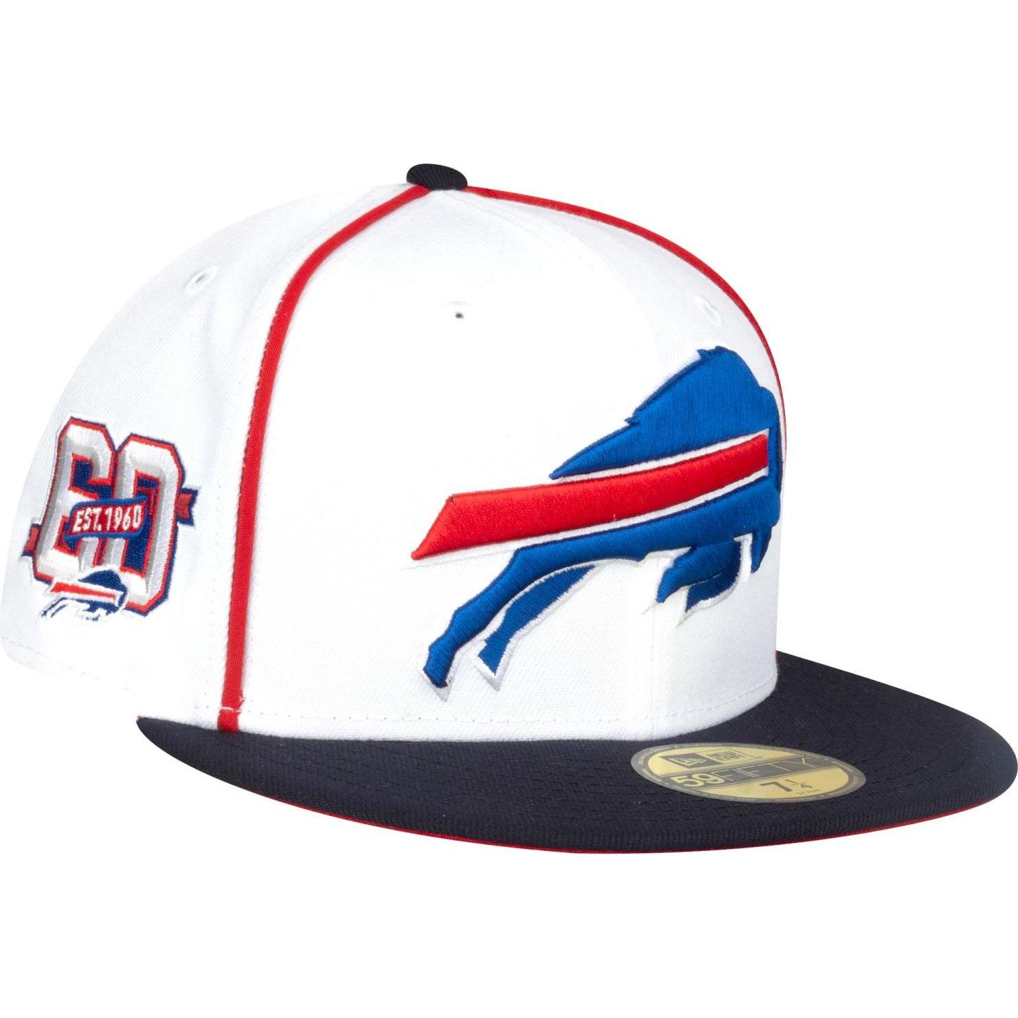 New Era, Herren, Cap, 59Fifty Fitted Cap - SIDEPATCH Buffalo Bills - 7, Weiss, (7)