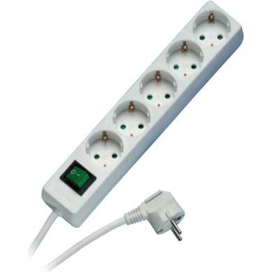 Vivanco, Steckdosenleiste, 5fach Steckdosenl.schaltbar KiSi,weiss,1,4m,1,5qmm (5 x, 1.40 m)