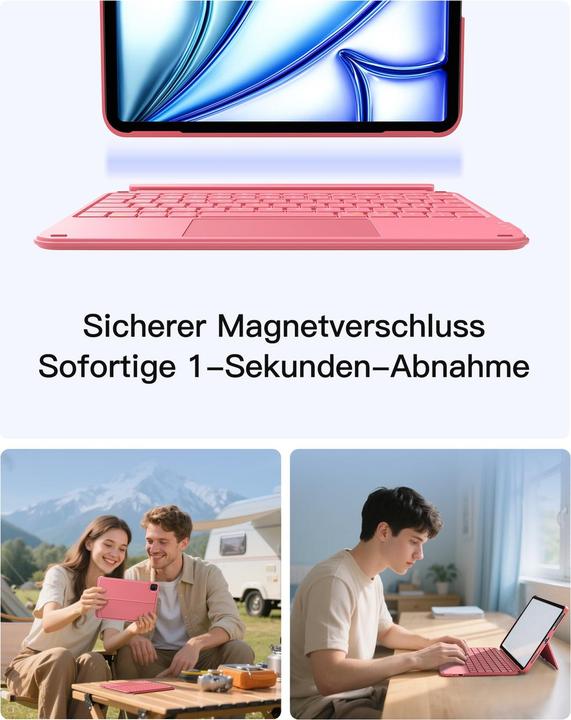 Image du produit Inateck Keyboard iPad 11" iPad Air 4/5Gen Com. QWERTZ red (Allemagne, Chuwi HiPad 11)