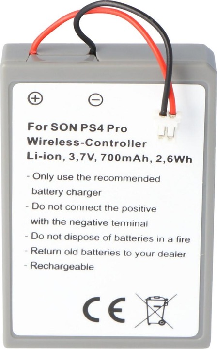Image du produit Sony Batterie Manette sans fil PS4 Pro avec nouveau connecteur (1 pcs, 700 mAh)