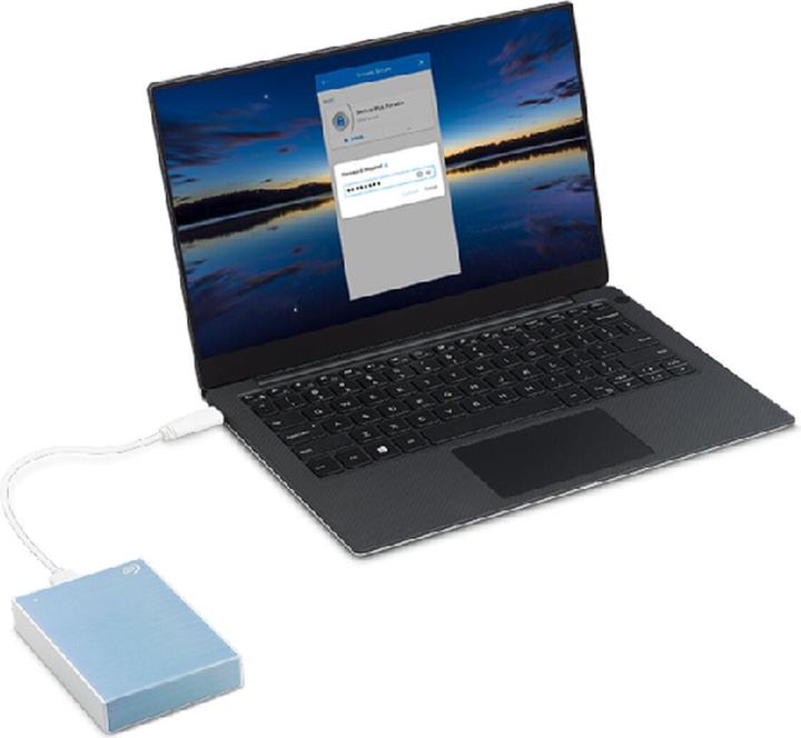 Productafbeelding Seagate One Touch met wachtwoord 2TB Lichtblauw (2 TB)