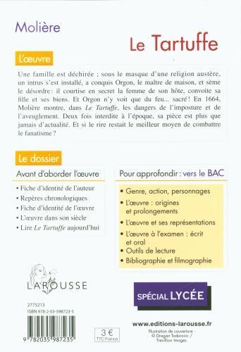 Immagine prodotto Le Tartuffe ou L'imposteur : spécial lycée (Francese, Molière, 2020)