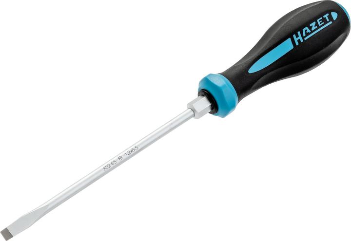 Produktbild HAZET Schraubendreher HEXAnamic 802-65 ∙ Schlitz Profil ∙ 1.2 x 6.5 mm (Schlitzschrauben)