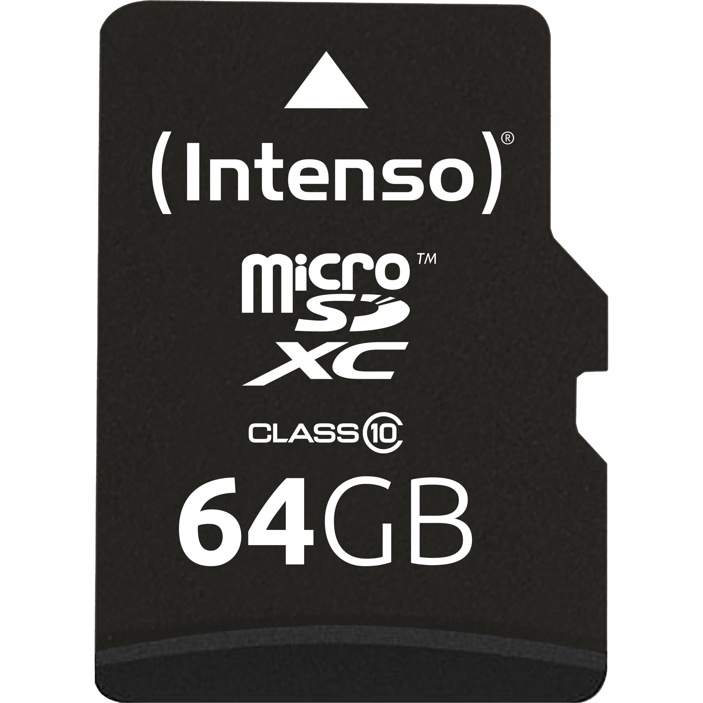 Thumbnail - Intenso Micro SD Card Class 10 (64 GB, microSDXC, U1), Speicherkarte, Schwarz