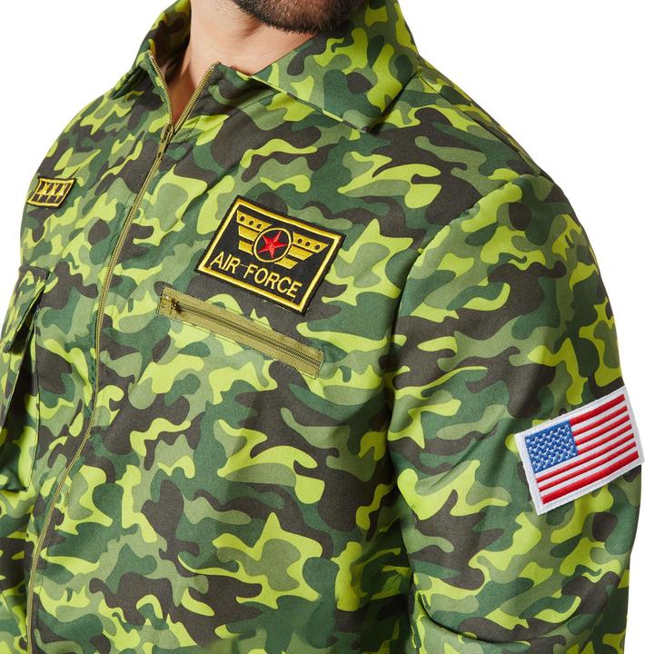 Actual product image tectake Men's Fancy Dress Costume - Air Force Pilot Camouflage (M)