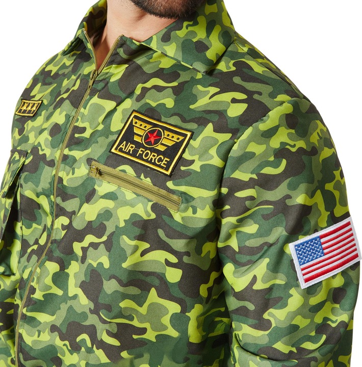 Produktbild tectake Herrenkostüm Air Force Pilot Camouflage (M)
