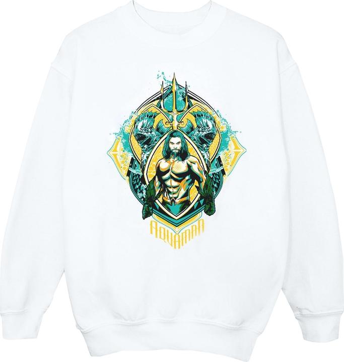 Immagine prodotto Felpa Aquaman The Trench Crest per ragazzi (140, 146)
