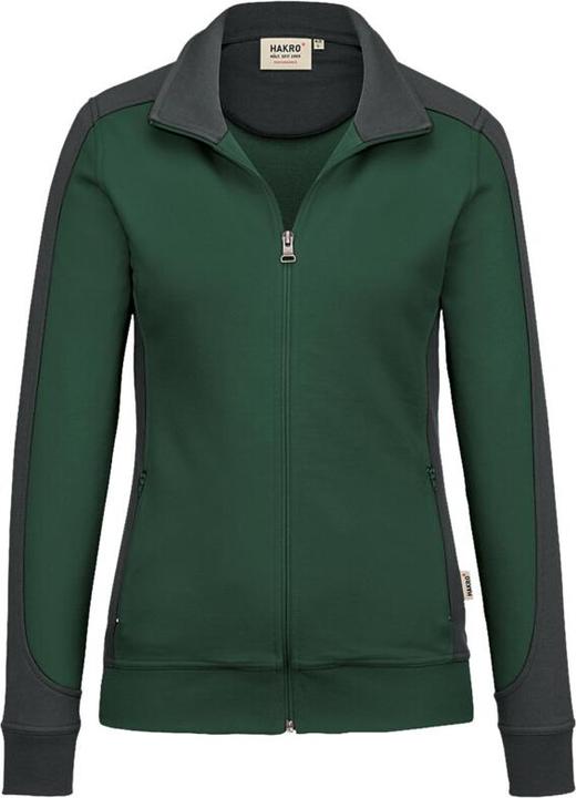 Actual product image Hakro Ladies Sweat Jacket Contrast Perf ormance fir/anthracite Gr.L (L)