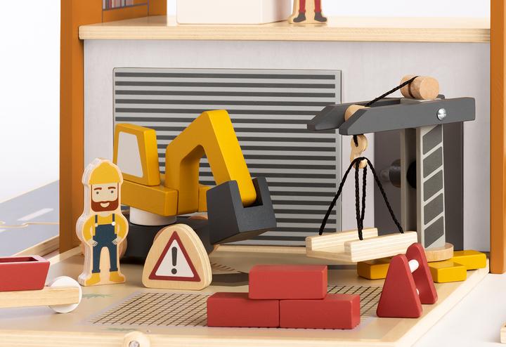 Image du produit Pinolino Univers de jeu "Chantier Gustav" avec accessoires