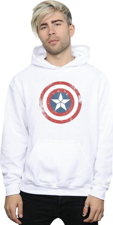 Immagine prodotto Captain America Civil War Distressed Shield Felpa con Cappuccio Uomo (M)