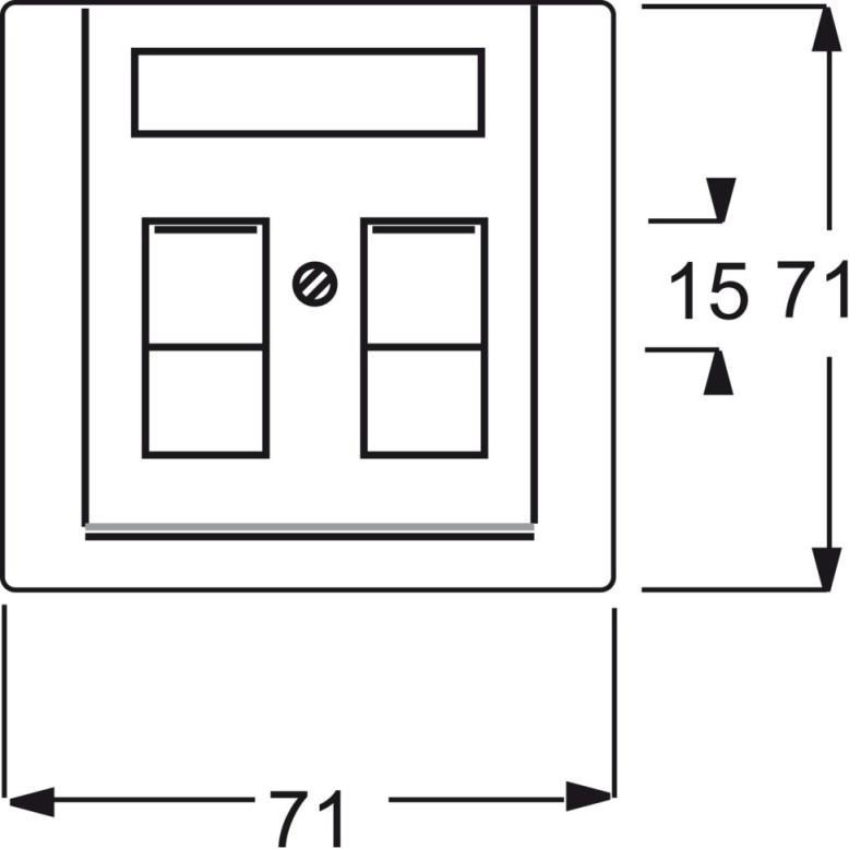 Thumbnail - Busch-Jaeger, Zubehör Schalterprogramm, Zentralscheibe mit Beschriftungsfeld 2CKA001753A0191