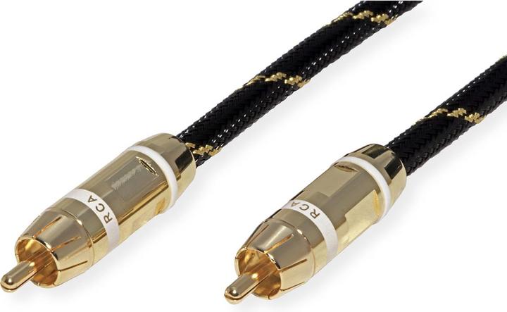 Produktbild Roline GOLD Cinch-Verbindungskabel simplex Stecker / Stecker, weiss 5,0m (5 m, Cinch Kabel)