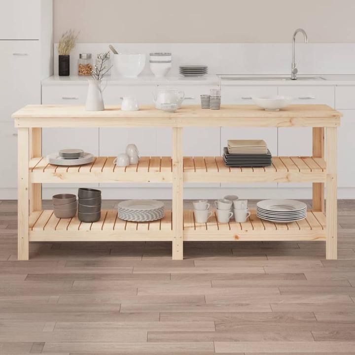 Immagine prodotto VidaXL Werkbank 181x50x80 cm Massivholz Kiefer,Material: Massives (181 cm, 50 cm)