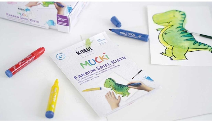 Produktbild Mucki Farben Spiel Kiste Wir zaubern Farben mit Wasser und Stiften (Blau, Rot, Gelb, Mehrfarbig)