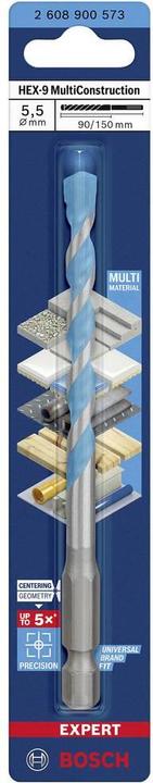 Produktbild Bosch Professional Zubehör EXPERT HEX-9 MultiConstruction Bohrer, 5,5 x 90 x 150 mm (5.5 mm)