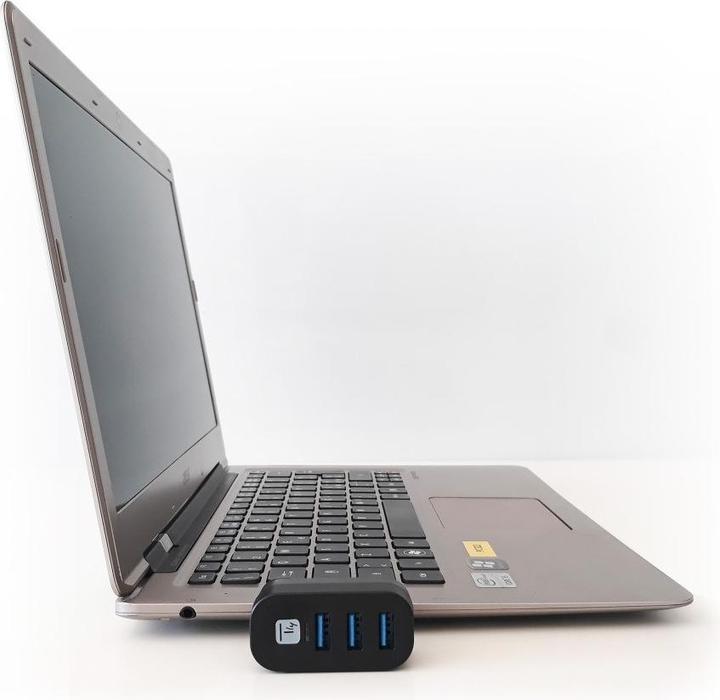 Actual product image Techly Mini Rotating Hub with 3 USB 3.0 (USB-A, 3 ports)