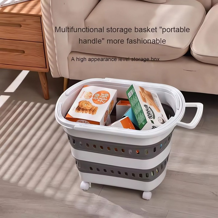 Produktbild König Design Wäschekorb Faltbar Wäschesammler Wäschebox Wäschetonne Aufbewahrungskorb 38 L (38 l)