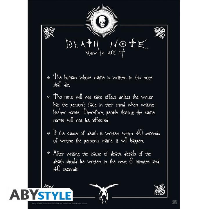 Produktbild ABYstyle Death Note - Rules (38 x 52 cm)
