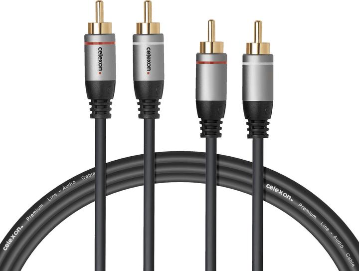 Produktbild Celexon 2x Cinch Stereo Audiokabel 1,0m - Professional Line (1 m, Cinch Kabel)