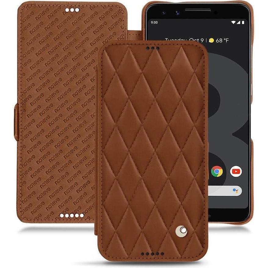 Thumbnail - Noreve Lederschutzhülle horizontal (Google Pixel 3 XL), Smartphone Hülle, Braun
