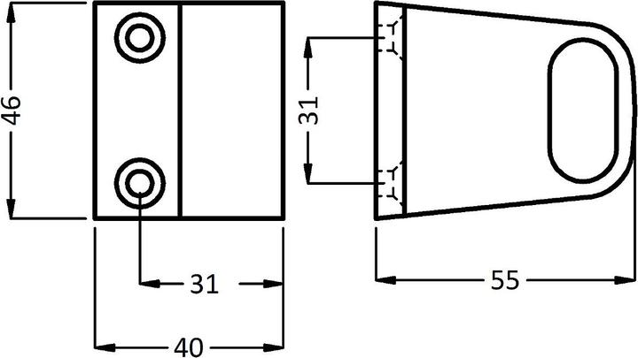 Actual product image Hermeta Cabinet tube end bearing