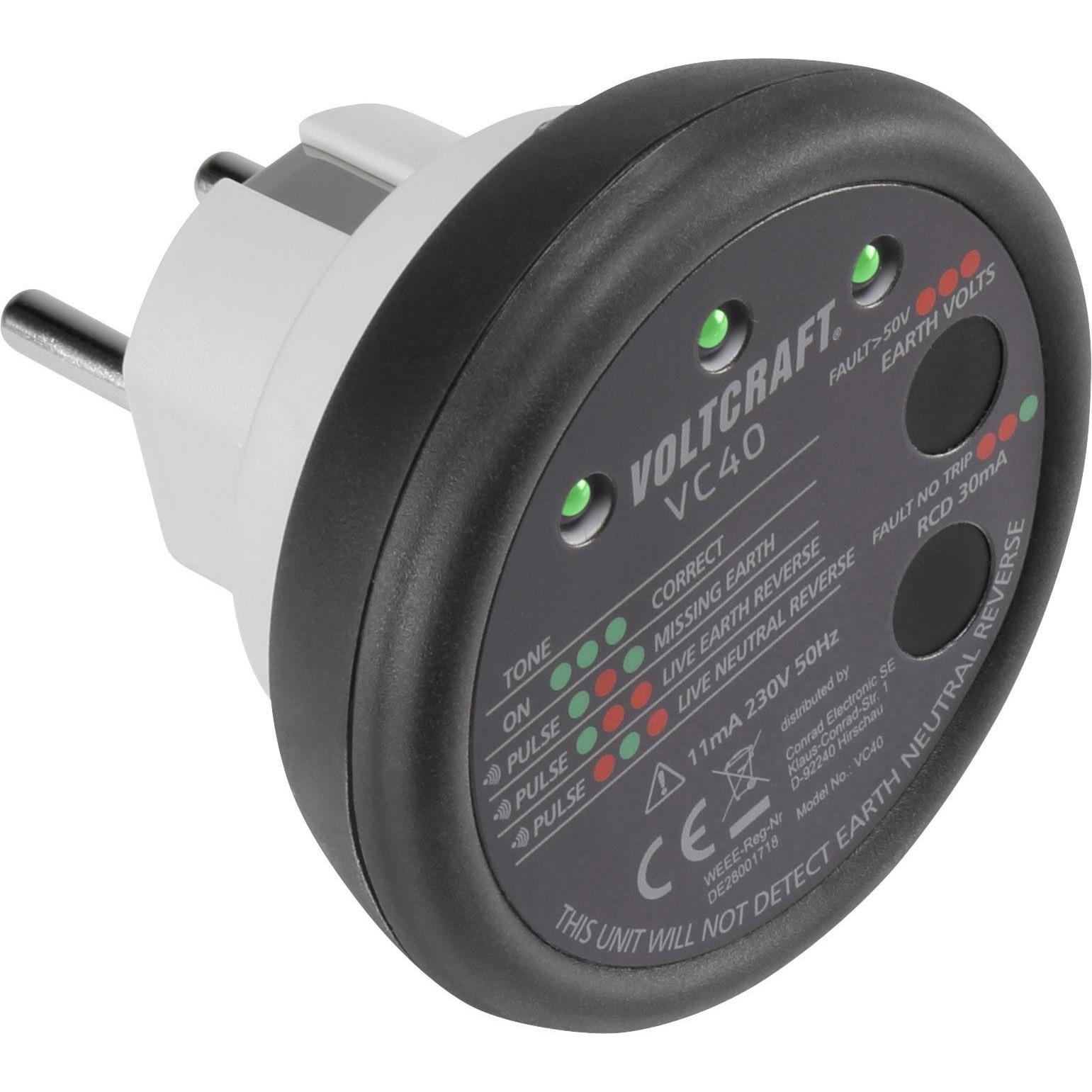 Voltcraft VC40 Steckdosentester (CAT II 300V) (VC40)