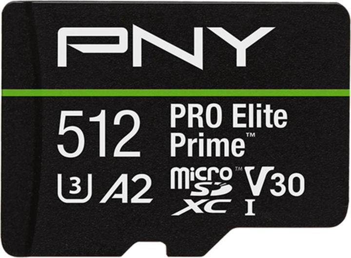 Image du produit PNY microSD Pro Elite Prime 512 Go (512 Go, microSDXC, U3, UHS-I)