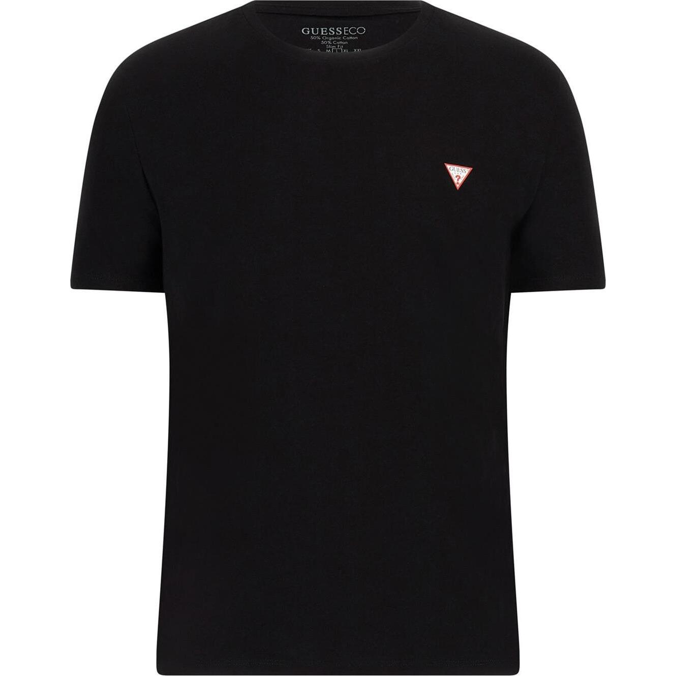 Guess, Herren, Shirt, T-Shirt, Schwarz, (L)