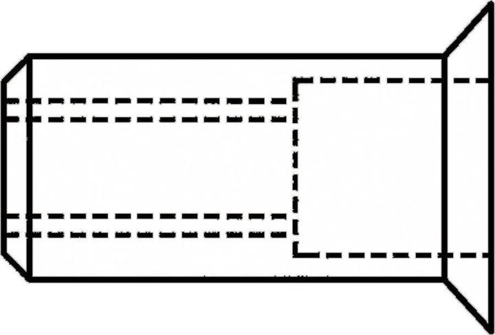 Actual product image Gesipa Blind rivet nut Al M10x12x19 countersunk head KS 1.5-4.5mm (pack of 100)