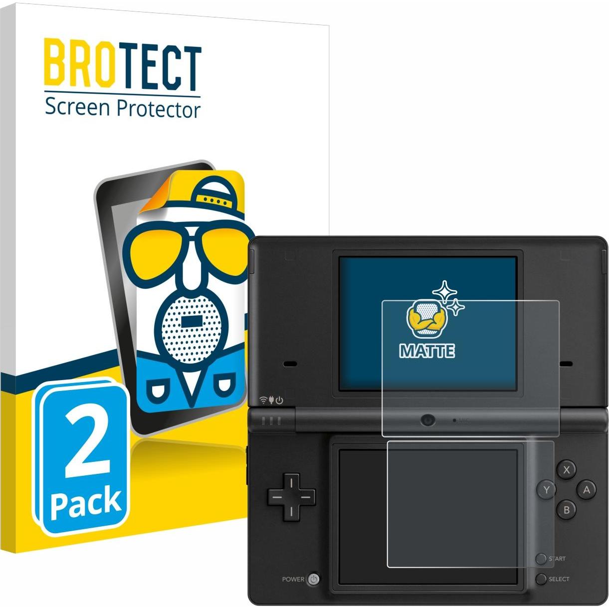 BROTECT Entspiegelungs-Schutzfolie Displayschutz Matt (DSi XL), Weiteres Gaming Zubehör, Grau