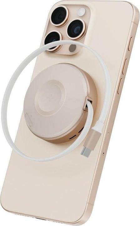 Image du produit Energea Wireless charger MAGDUO ARC 2in1 for phone and Apple Watch with retractable cable gold (17.50 W)