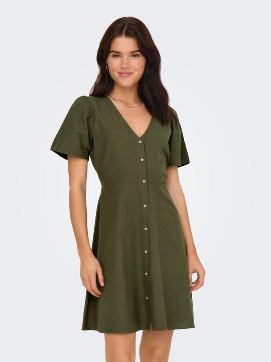 Actual product image Only Onlvita Life Linen S/S Short Dress Wvn (S)