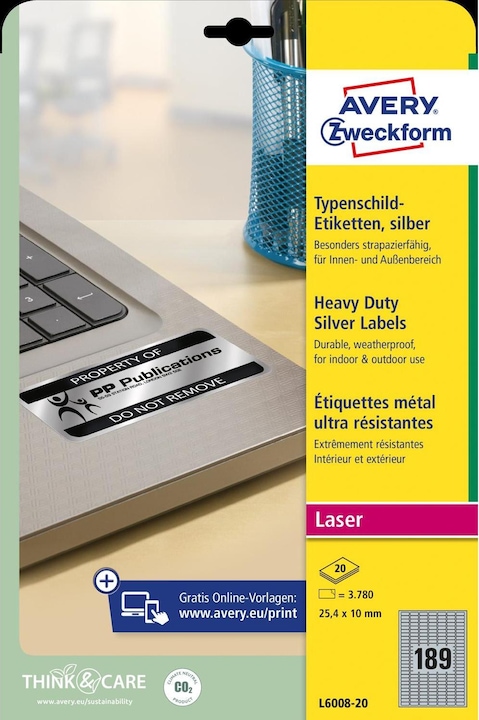 Actual product image Avery Nameplate labels