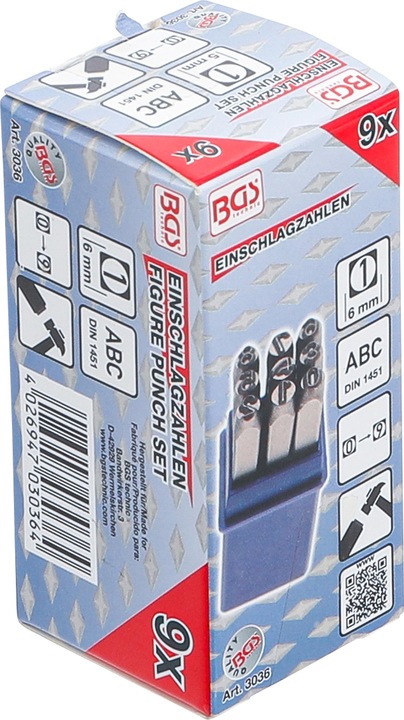 Actual product image BGS Figure Punch Set 6 mm